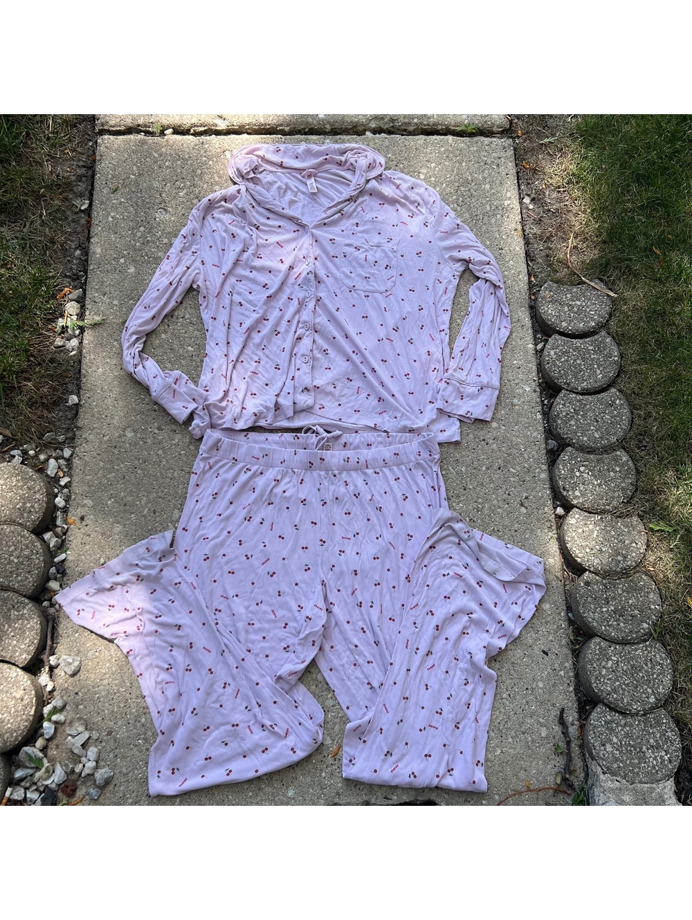 Skims cherry print pajama set